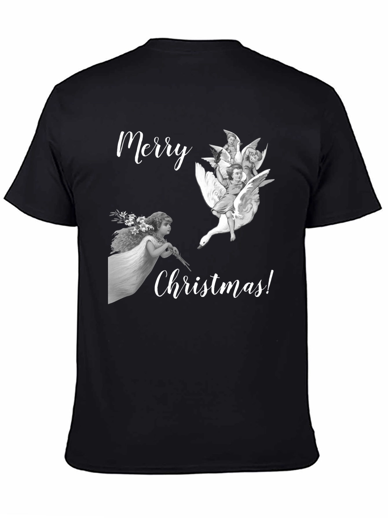 Merry Christmas Angels Graphic Tee