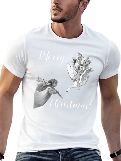 Merry Christmas Angels Graphic Tee