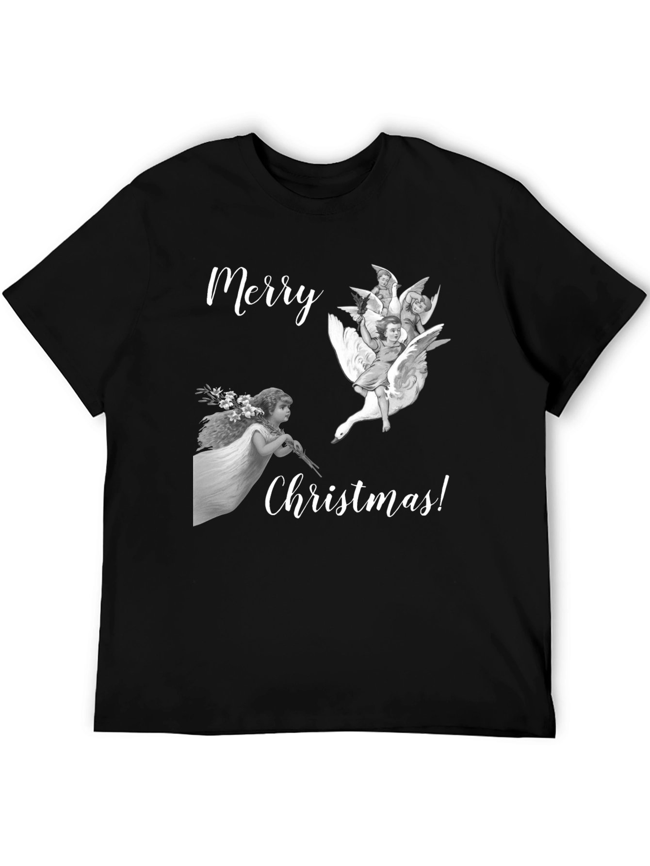 Merry Christmas Angels Graphic Tee