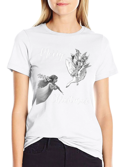 Merry Christmas Angels Graphic Tee
