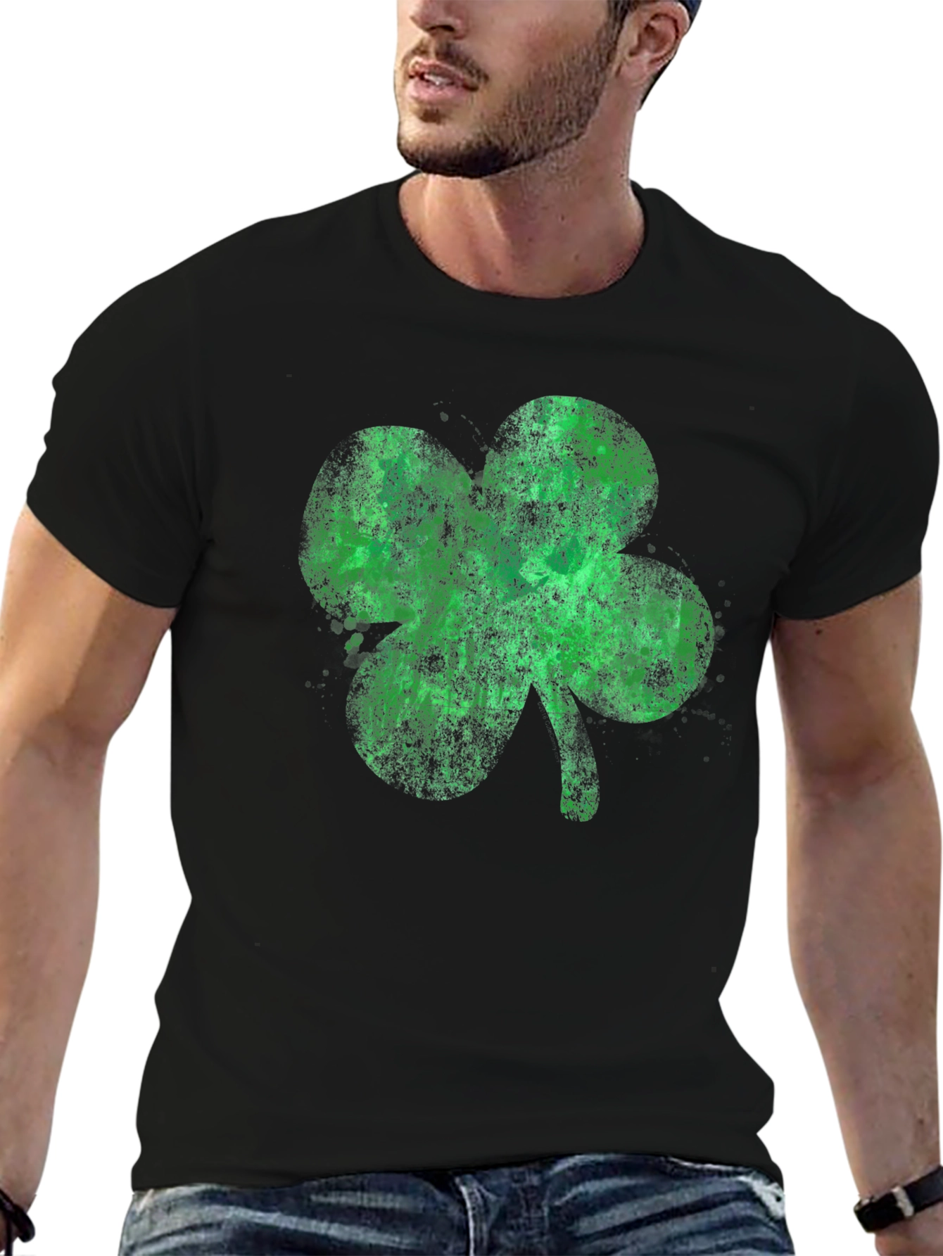 Shamrock T-Shirt - St. Patricks Day Black Tee