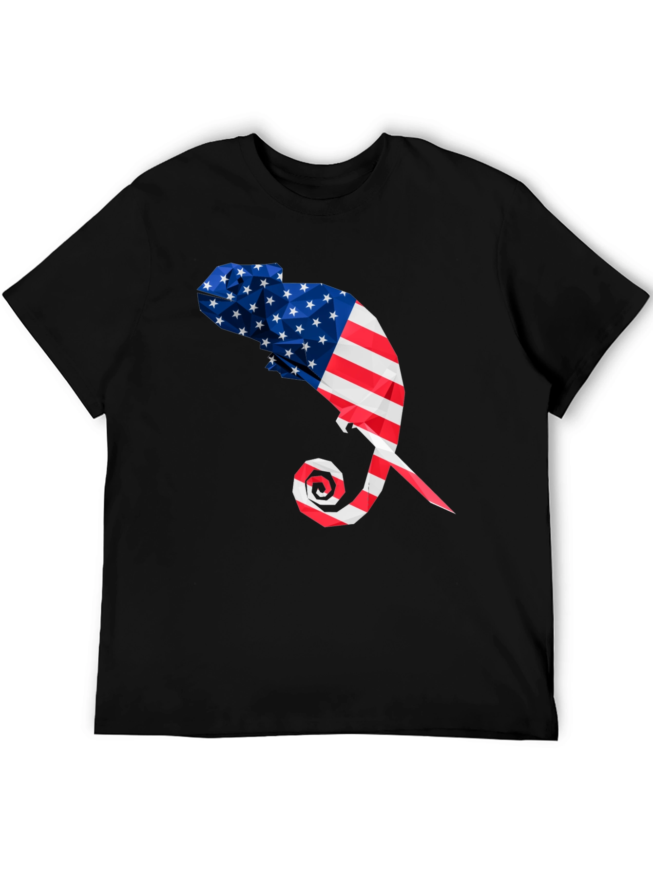 American Flag Chameleon Graphic Tee
