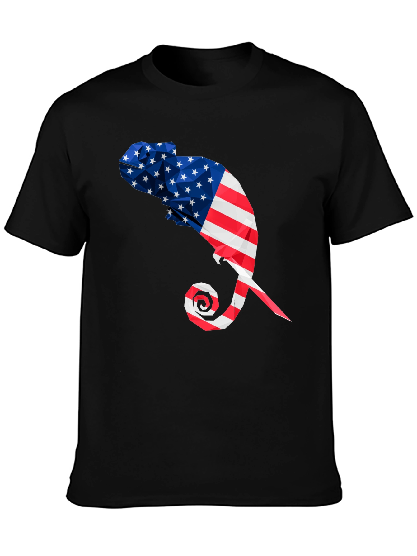 American Flag Chameleon Graphic Tee
