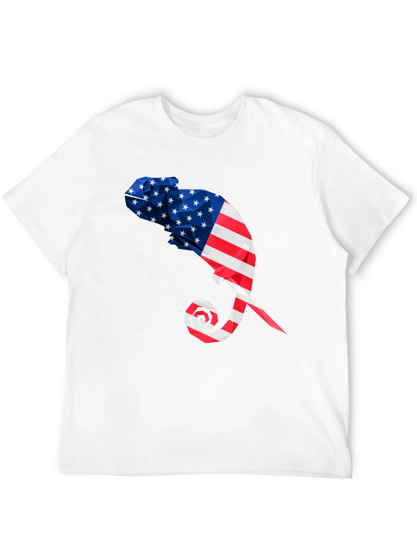 American Flag Chameleon Graphic Tee