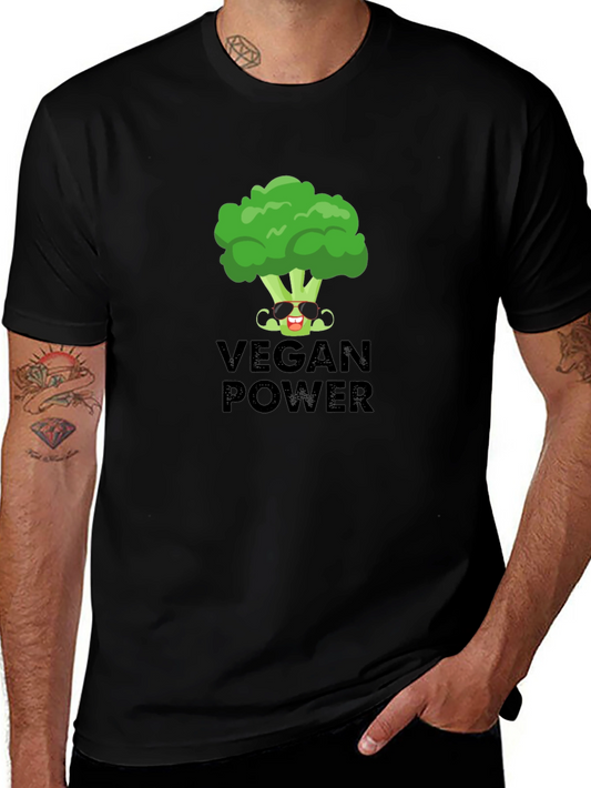 Vegan Power T-Shirt - Broccoli Graphic Tee