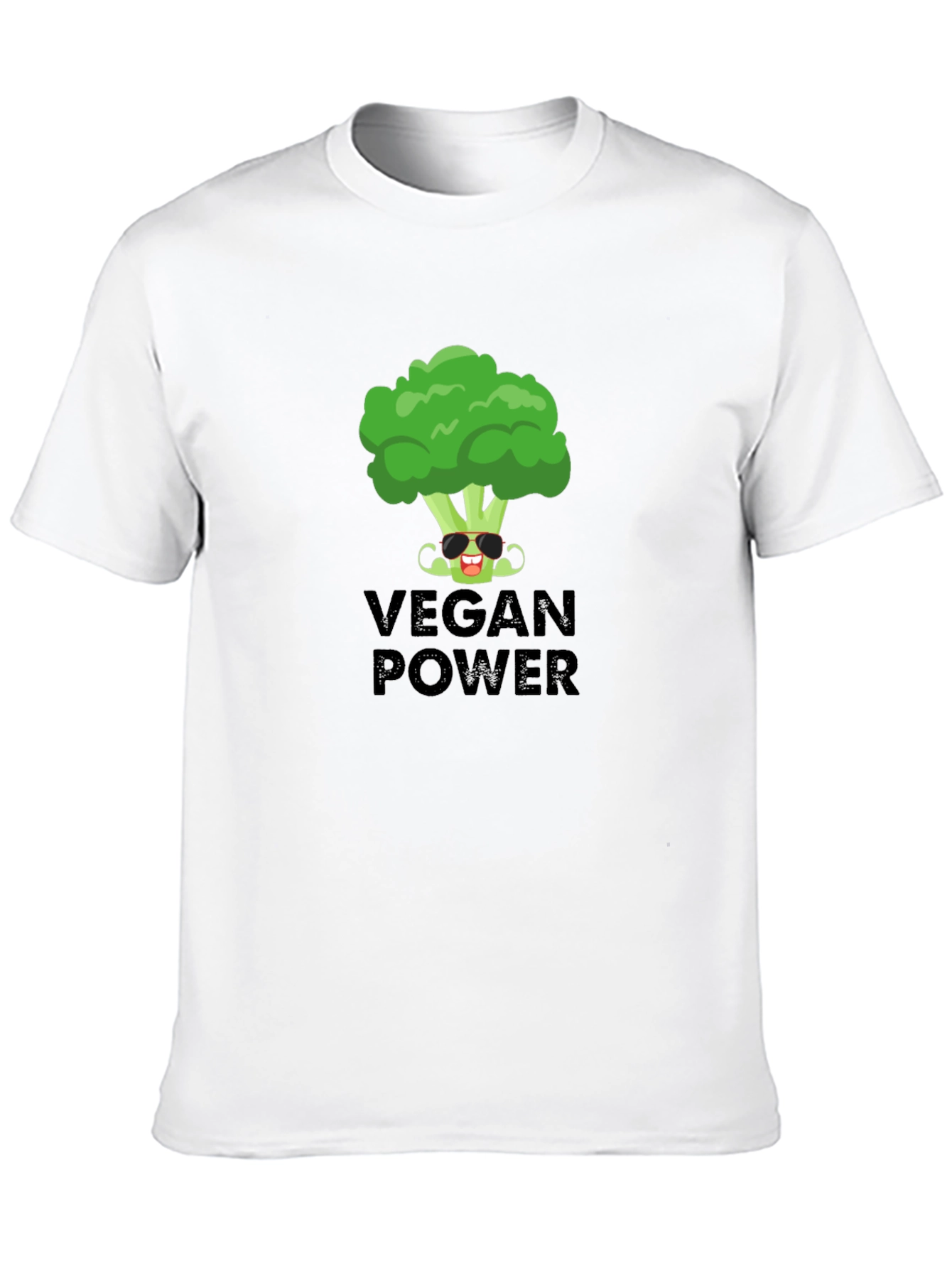 Vegan Power T-Shirt - Broccoli Graphic Tee
