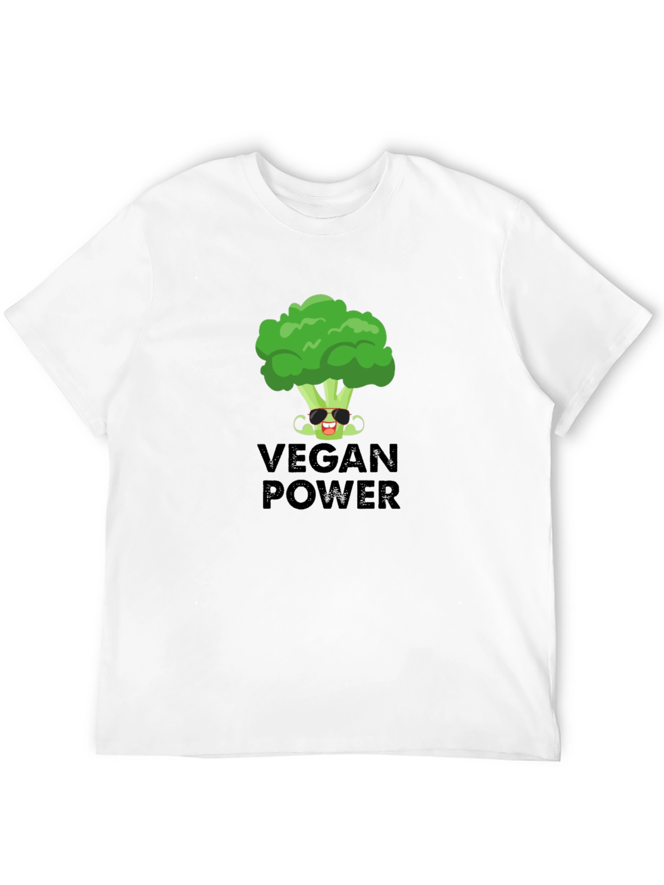 Vegan Power T-Shirt - Broccoli Graphic Tee
