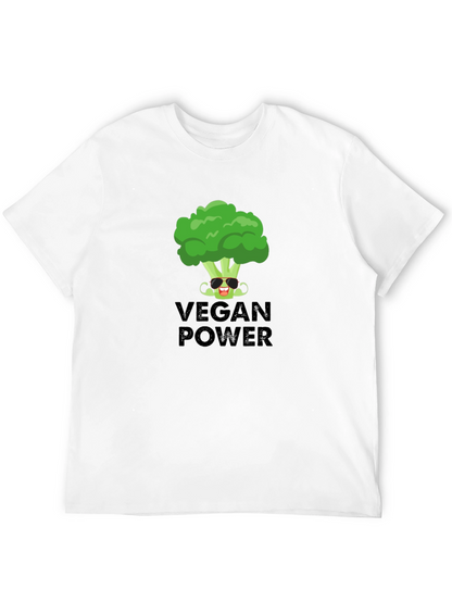 Vegan Power T-Shirt - Broccoli Graphic Tee