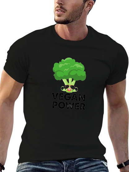 Vegan Power T-Shirt - Broccoli Graphic Tee