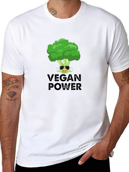 Vegan Power T-Shirt - Broccoli Graphic Tee
