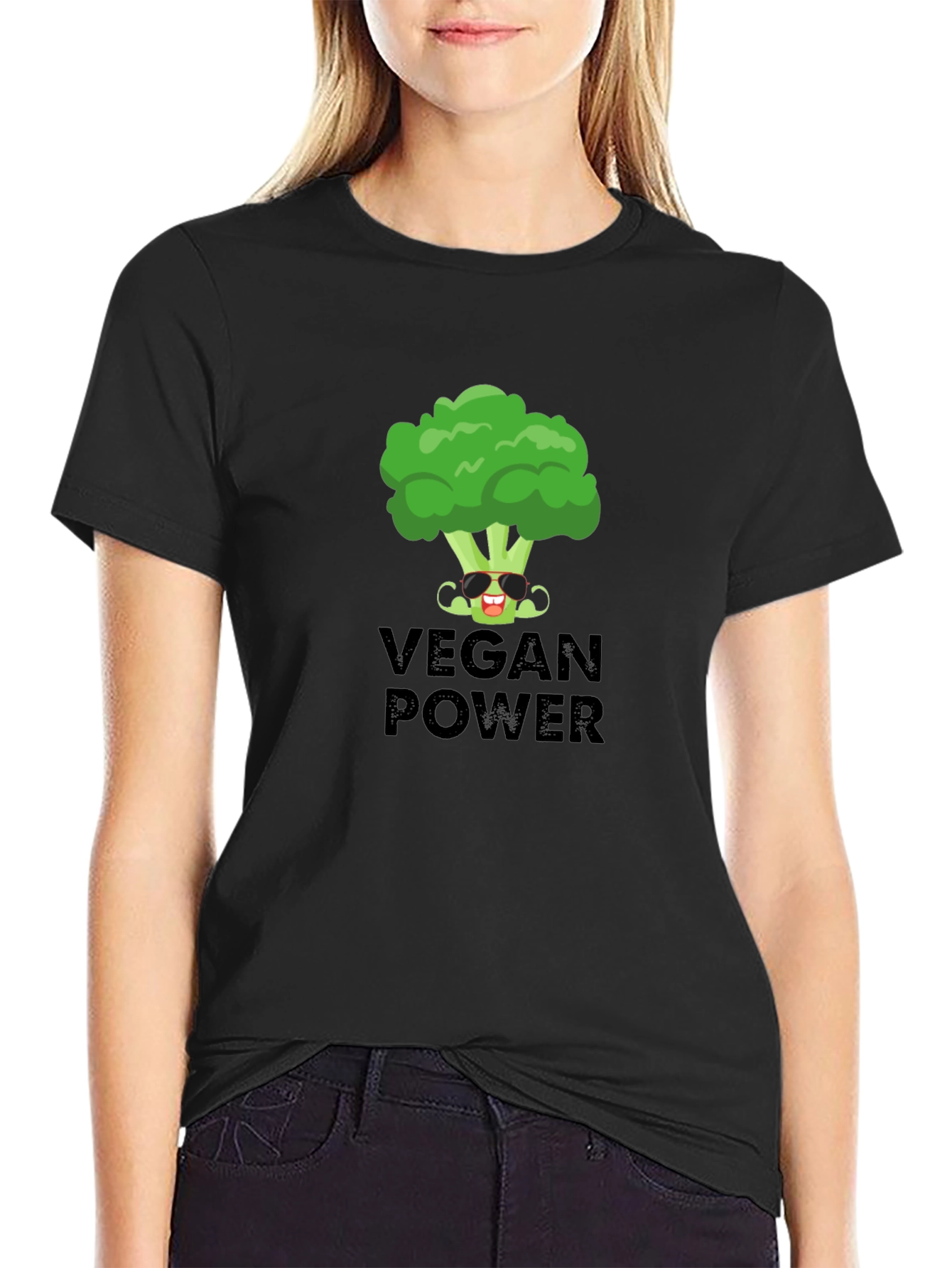 Vegan Power T-Shirt - Broccoli Graphic Tee