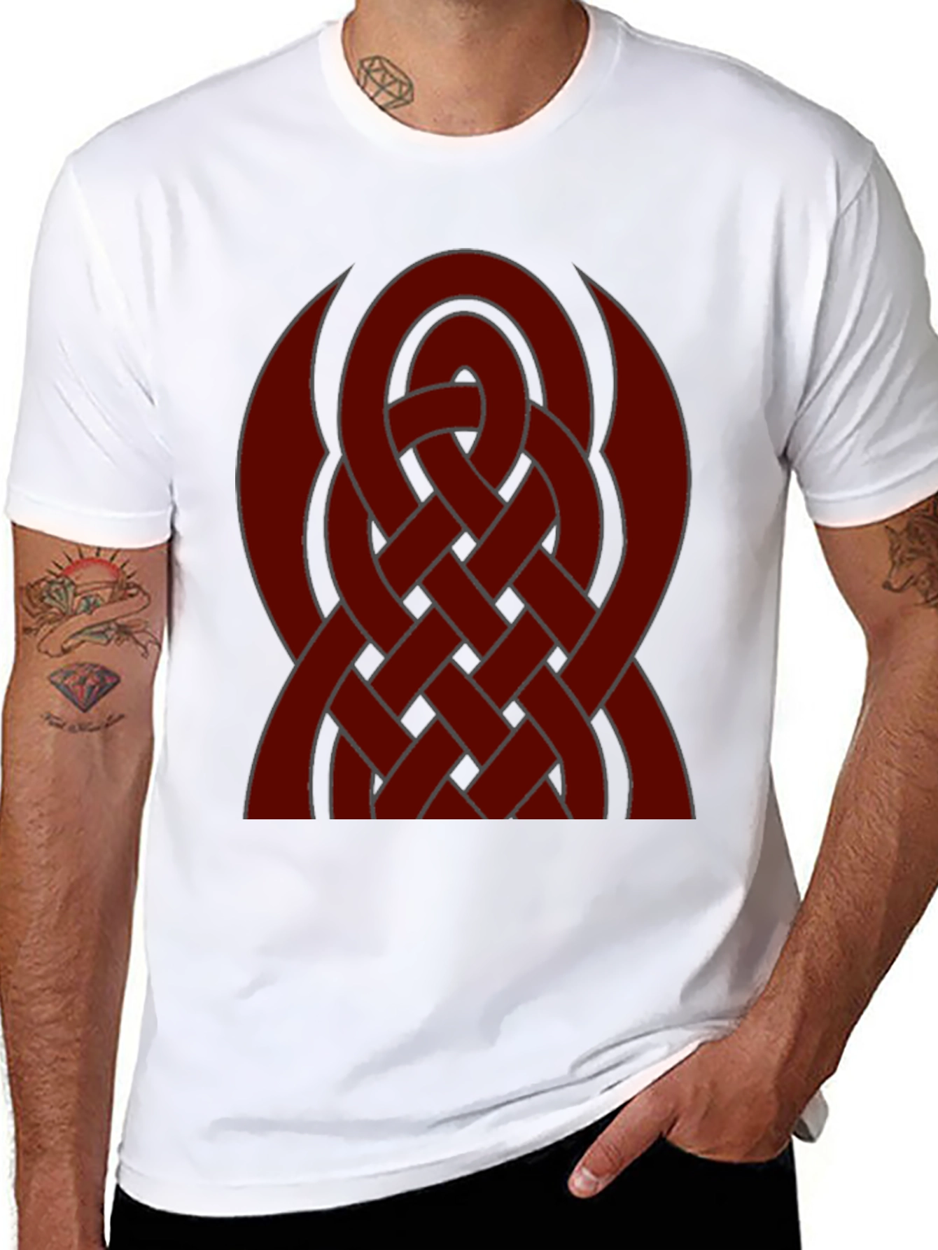 Celtic Knot Graphic Tee - Black