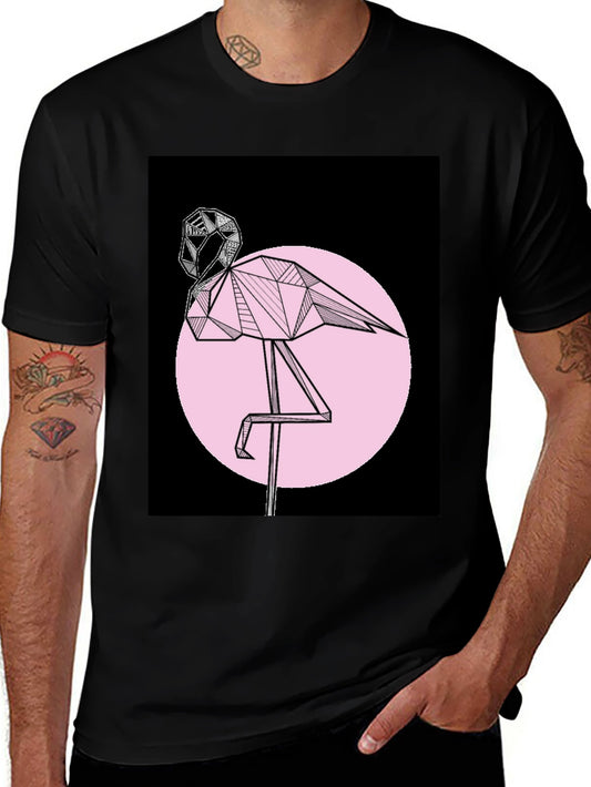 Geometric Flamingo Graphic T-Shirt