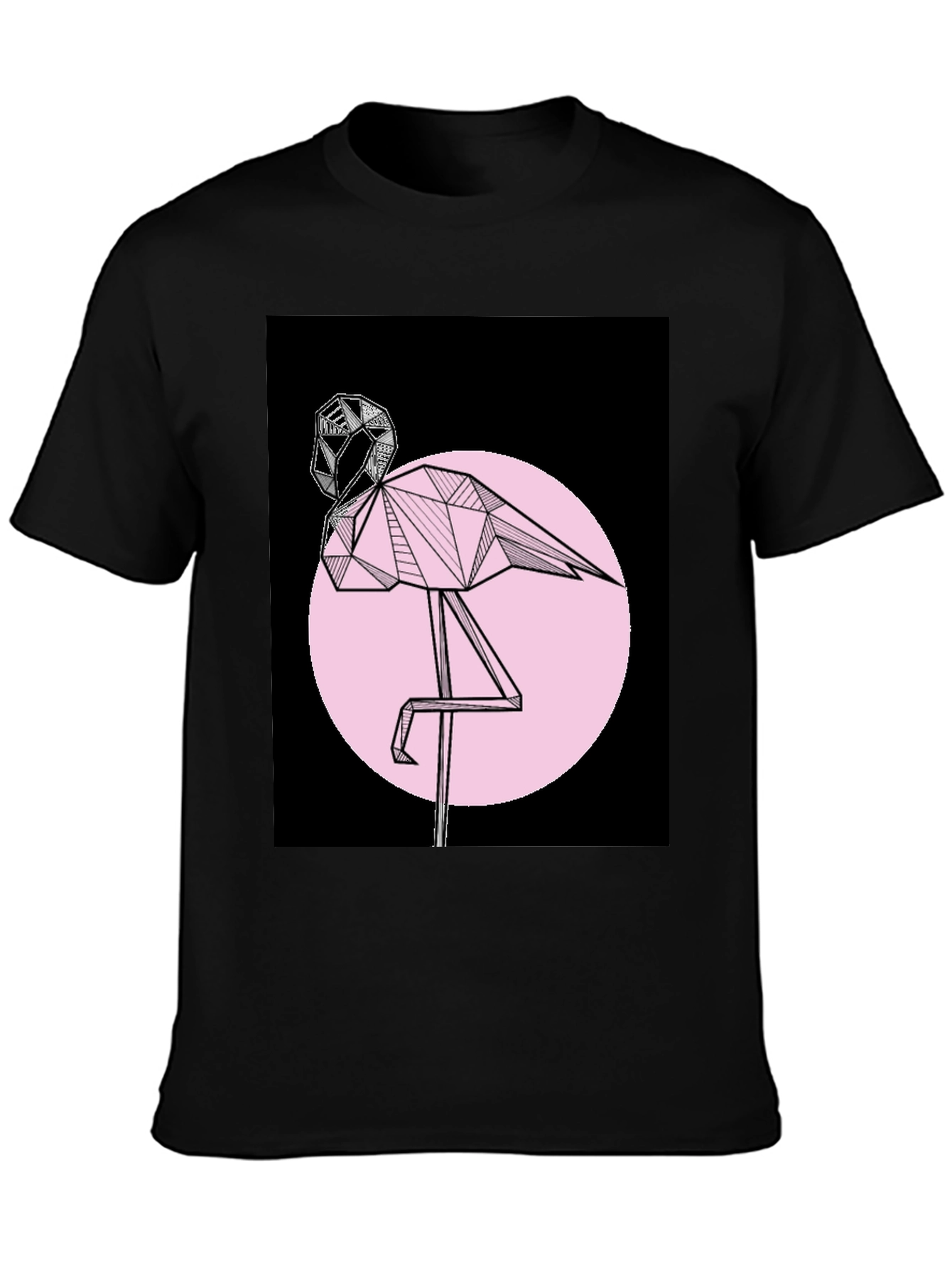 Geometric Flamingo Graphic T-Shirt