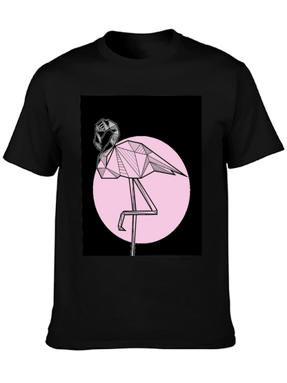 Geometric Flamingo Graphic T-Shirt