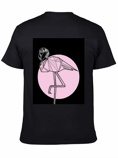 Geometric Flamingo Graphic T-Shirt