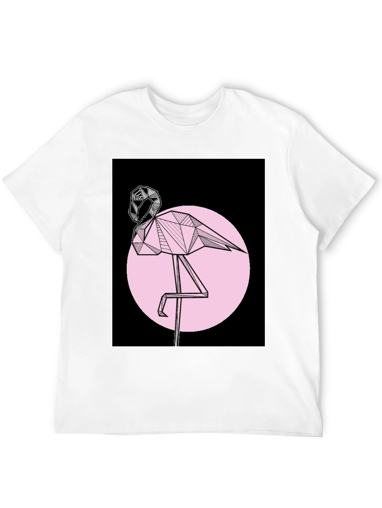 Geometric Flamingo Graphic T-Shirt