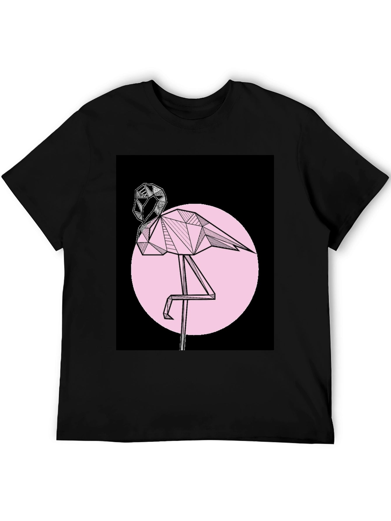 Geometric Flamingo Graphic T-Shirt