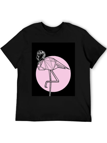 Geometric Flamingo Graphic T-Shirt