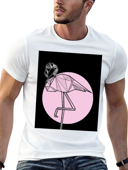 Geometric Flamingo Graphic T-Shirt