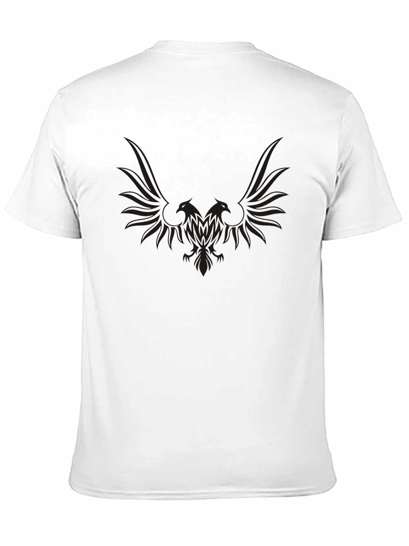 Mens Black Eagle Graphic Crewneck T-Shirt