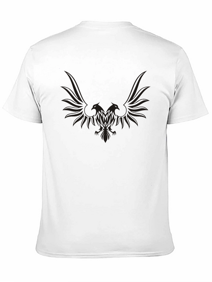 Mens Black Eagle Graphic Crewneck T-Shirt