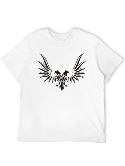 Mens Black Eagle Graphic Crewneck T-Shirt
