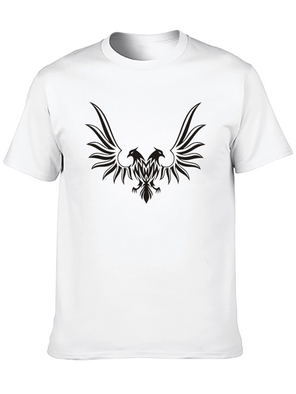 Mens Black Eagle Graphic Crewneck T-Shirt