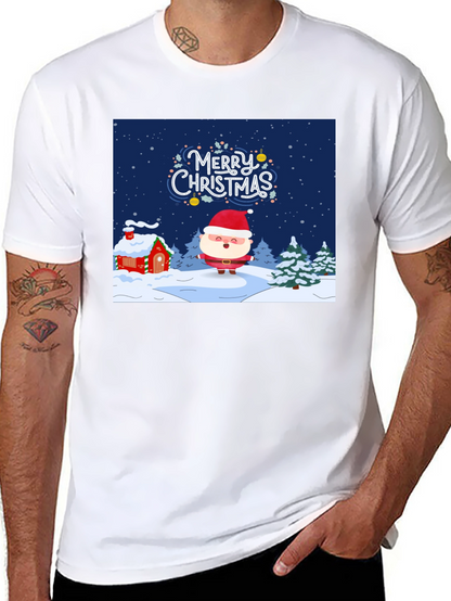 Festive Christmas Santa Graphic Tee