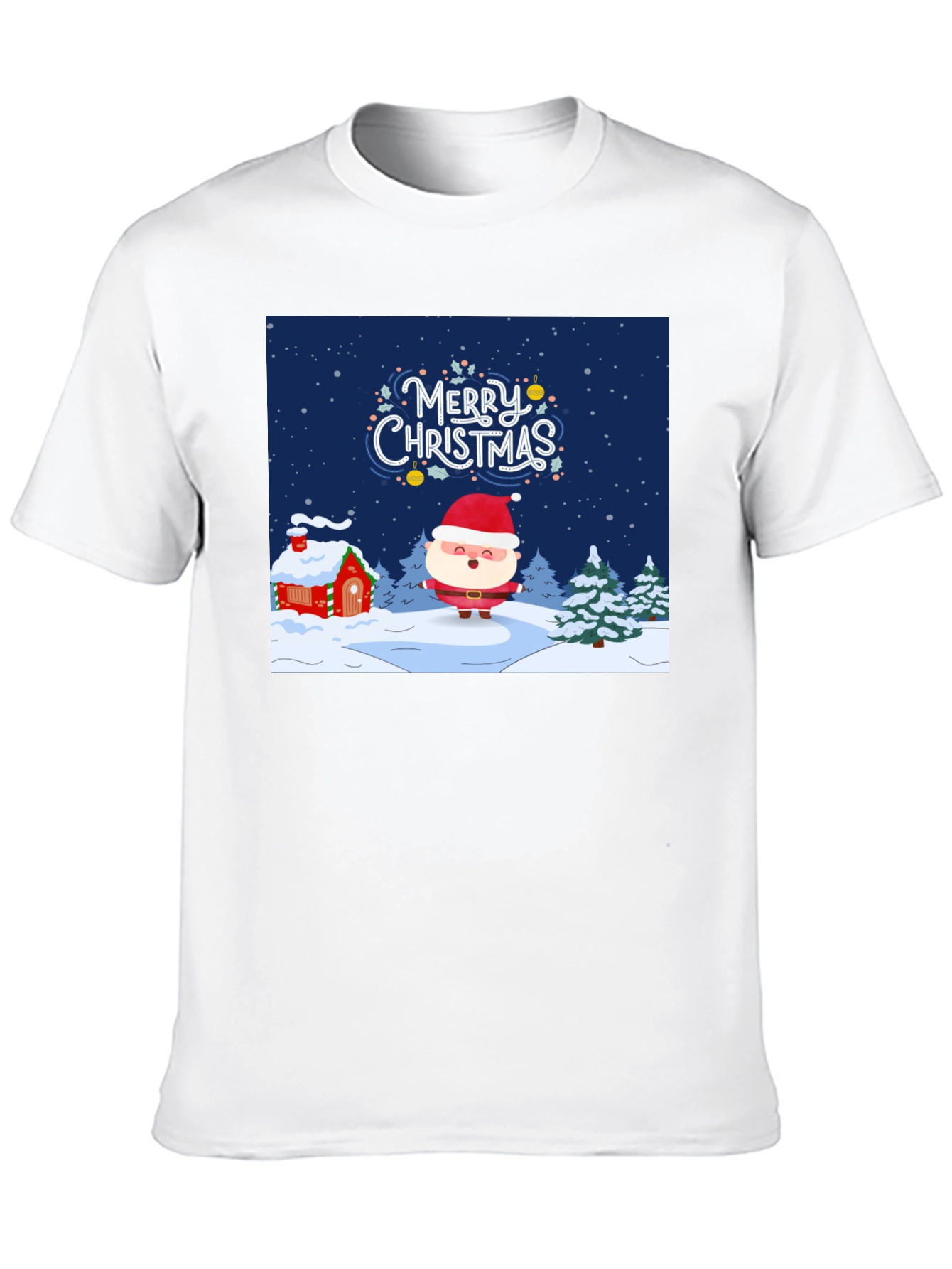Festive Christmas Santa Graphic Tee