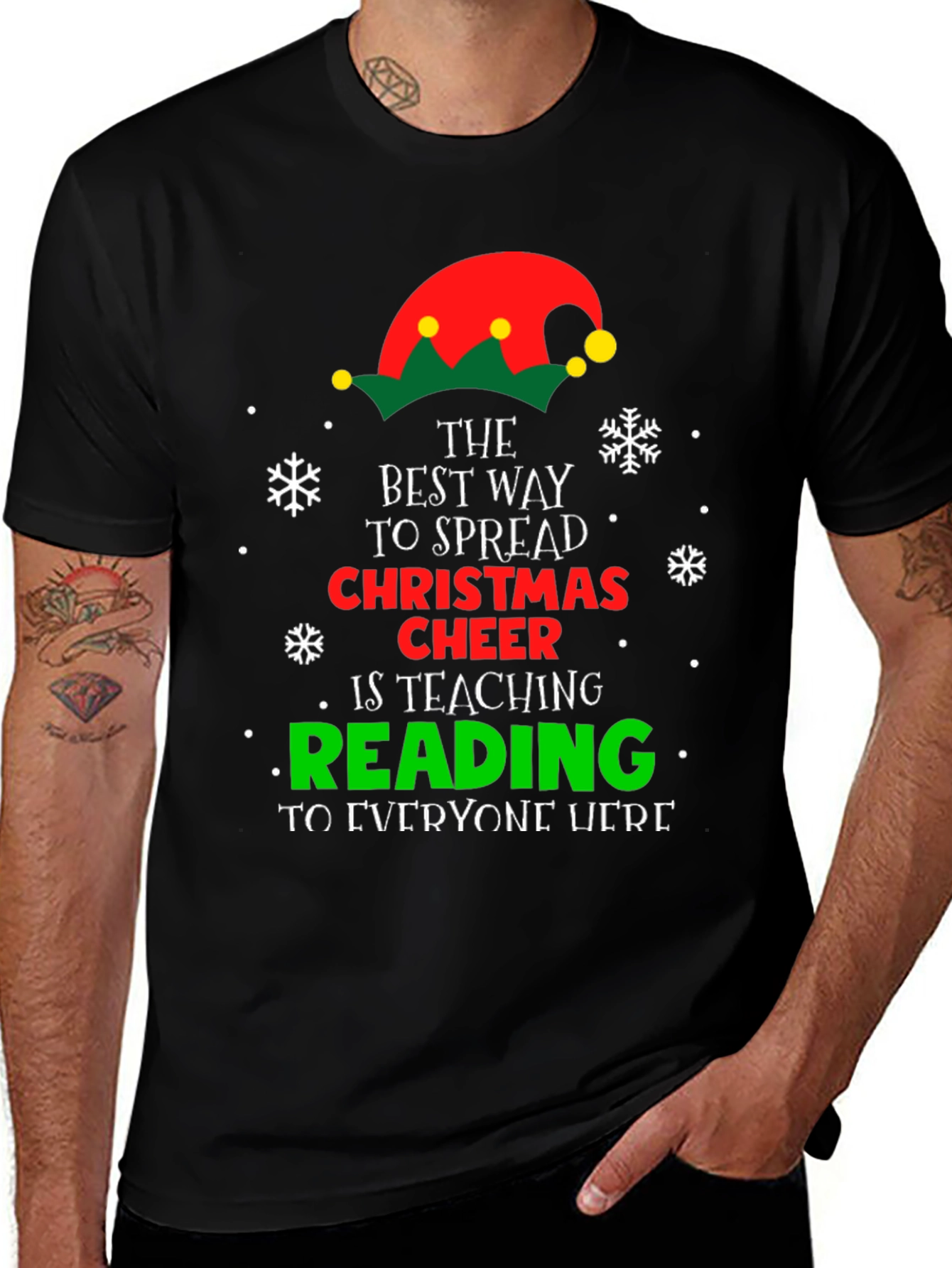 Christmas Cheer Reading Teacher T-Shirt
