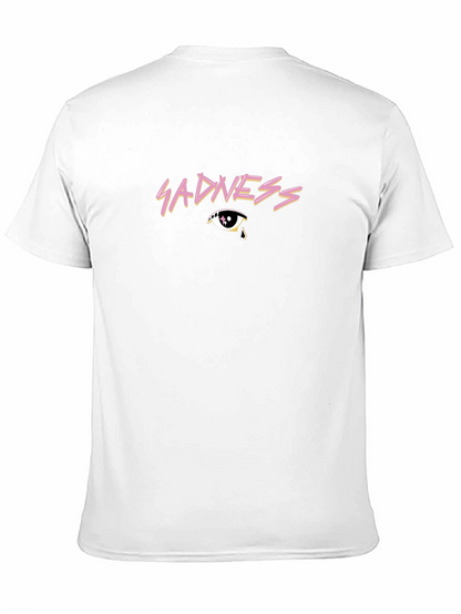 Sadness Graphic Print Black T-Shirt