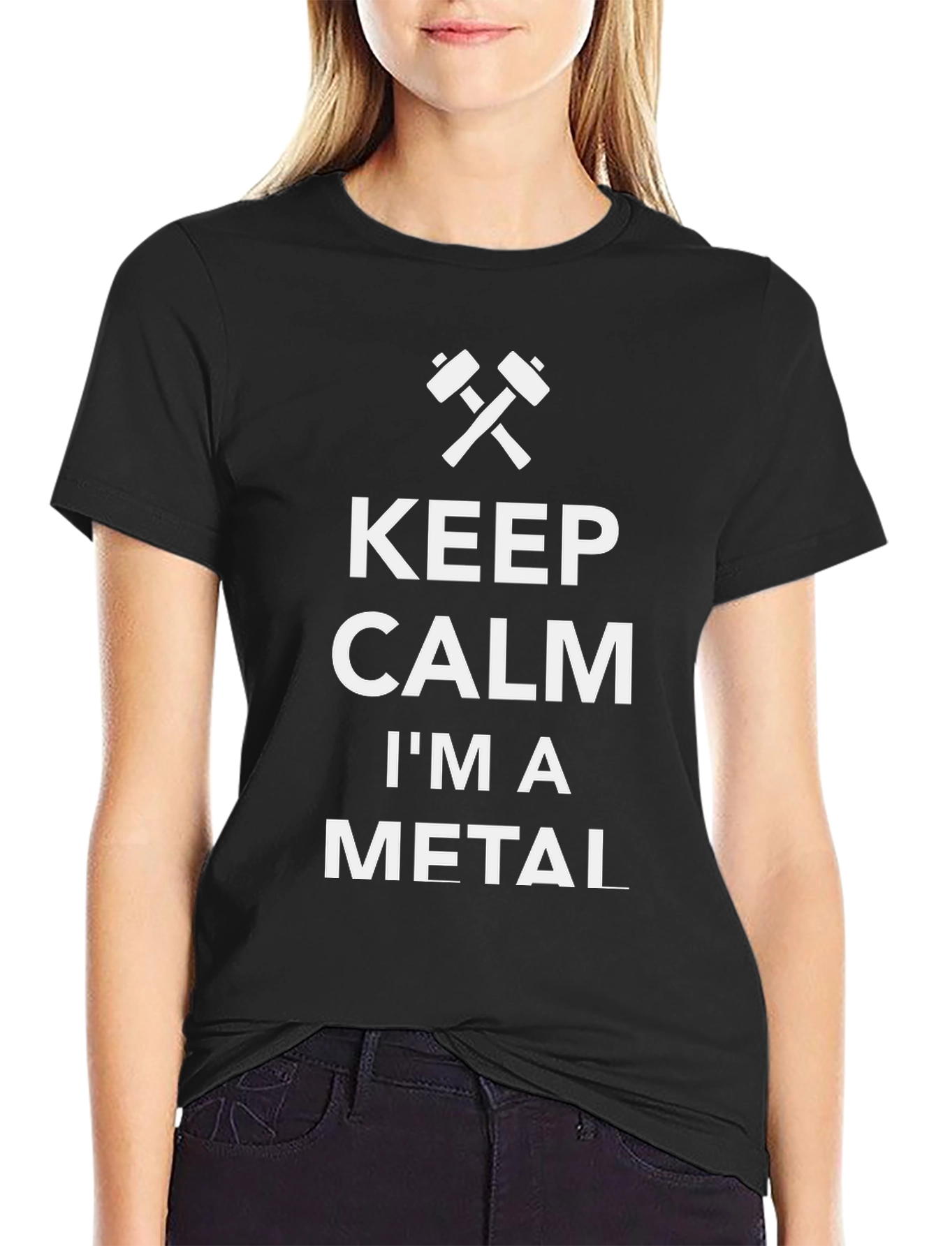 Keep Calm Im a Metal Black T-Shirt