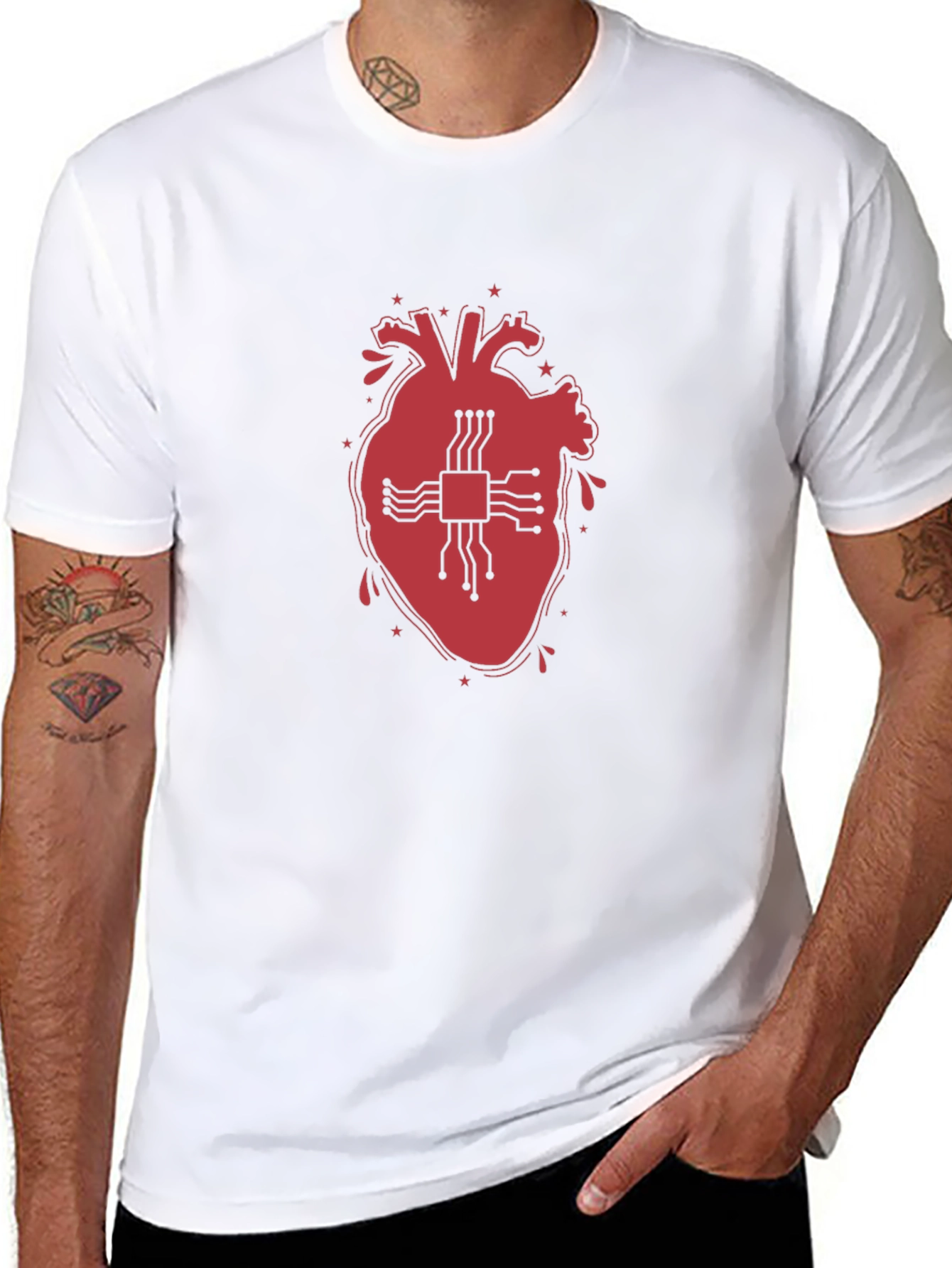 Tech Heart T-Shirt - Black