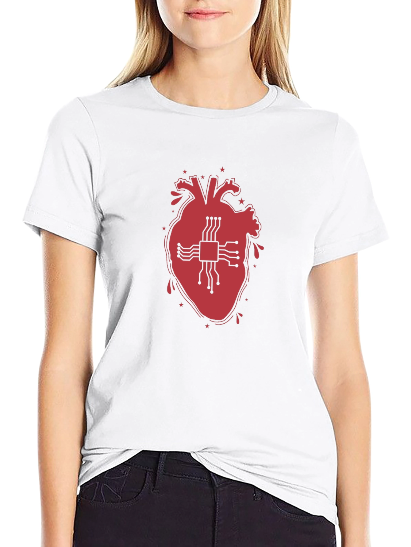 Tech Heart T-Shirt - Black