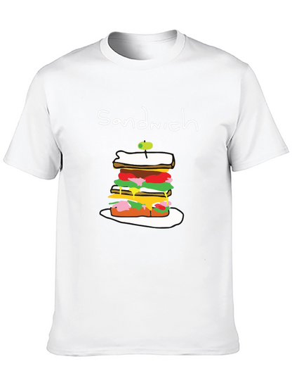 Sandwich Graphic Tee - Black Cotton T-Shirt