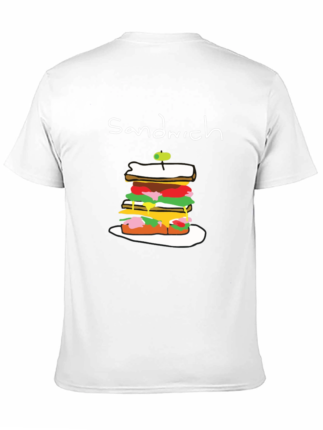 Sandwich Graphic Tee - Black Cotton T-Shirt