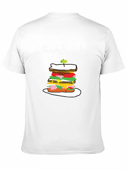 Sandwich Graphic Tee - Black Cotton T-Shirt