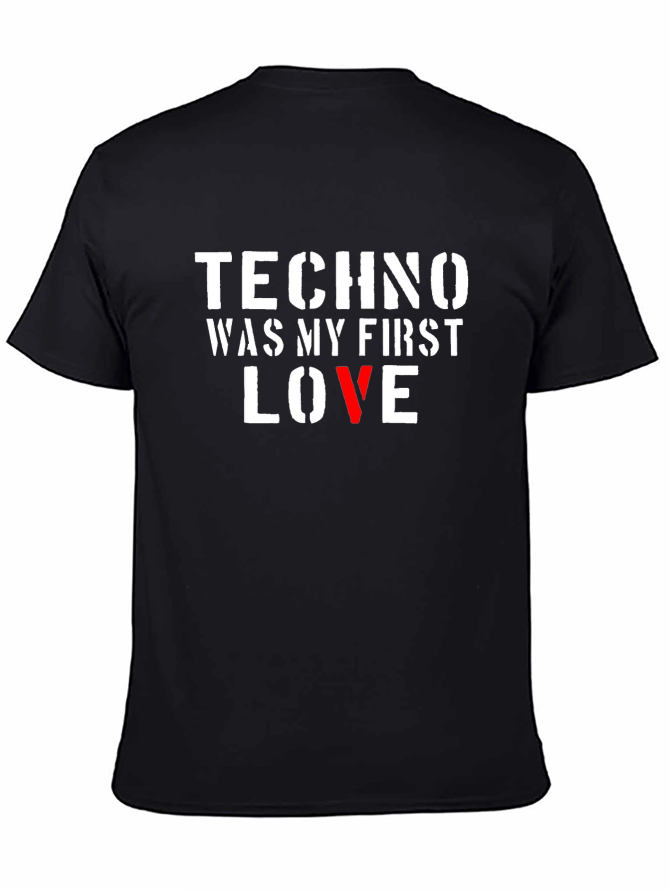 Techno My First Love Black T-Shirt