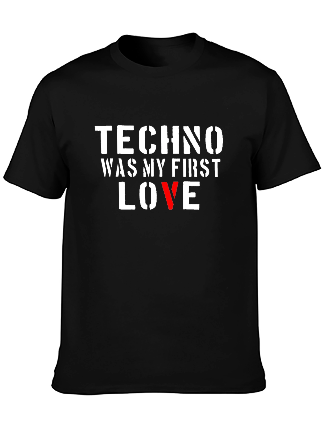 Techno My First Love Black T-Shirt