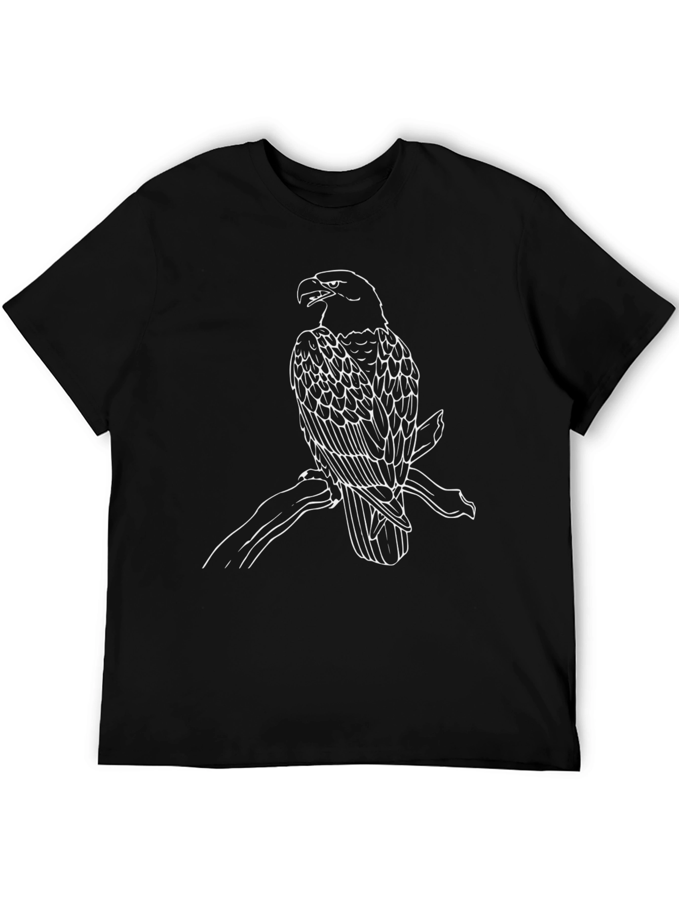 Black T-Shirt with Eagle Print