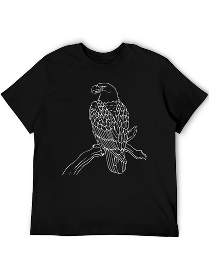 Black T-Shirt with Eagle Print