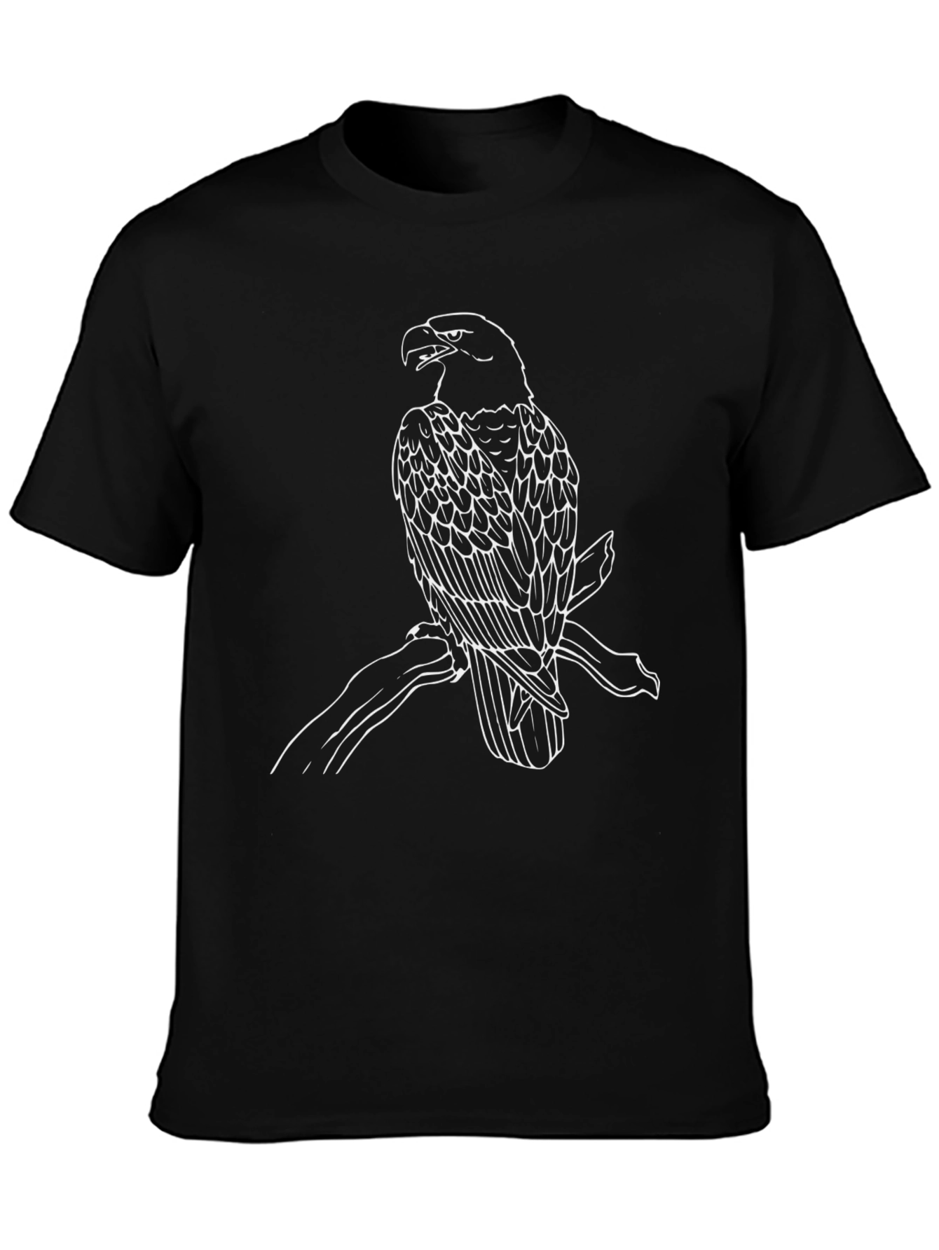 Black T-Shirt with Eagle Print