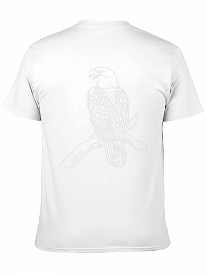 Black T-Shirt with Eagle Print