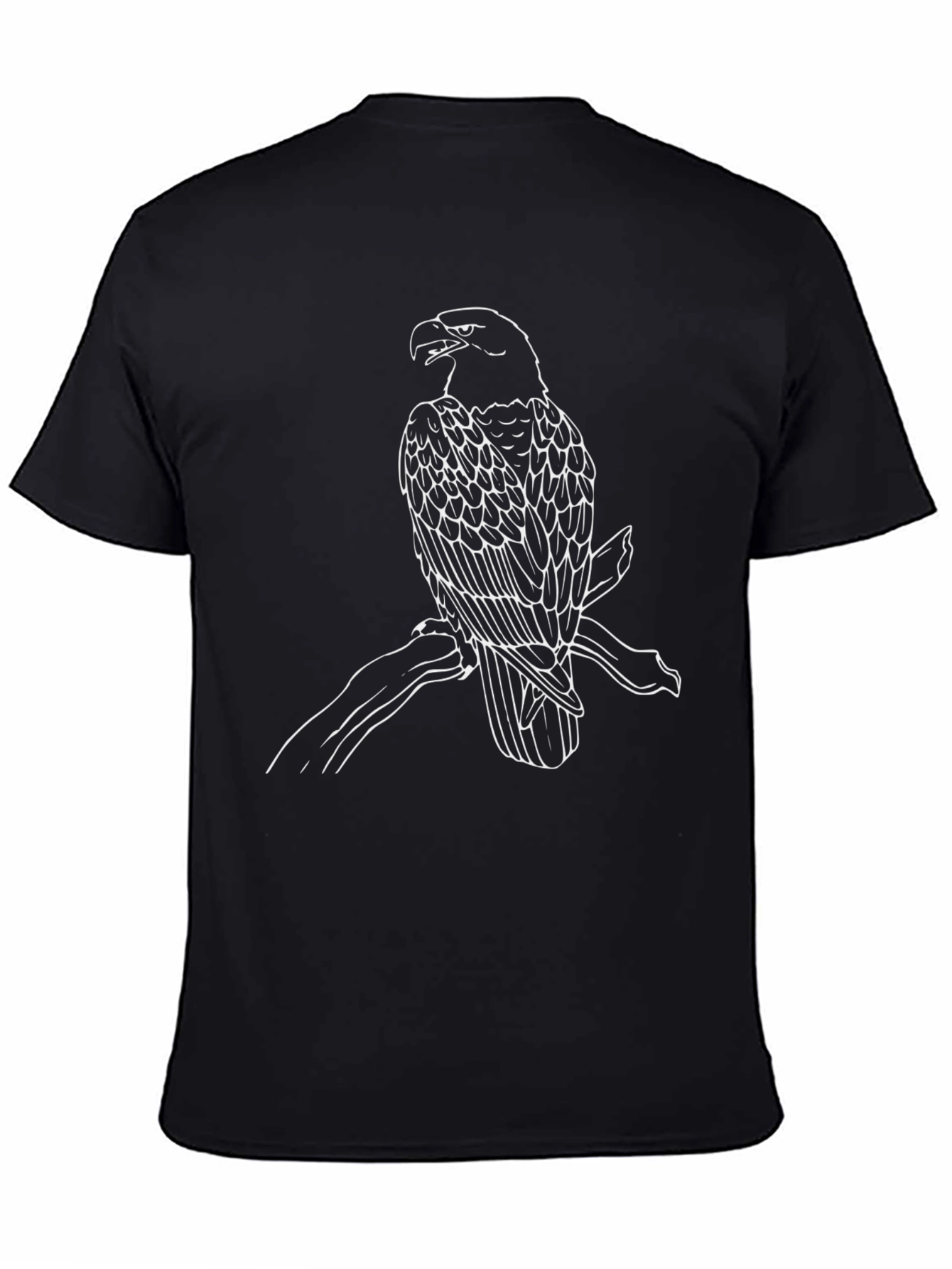 Black T-Shirt with Eagle Print