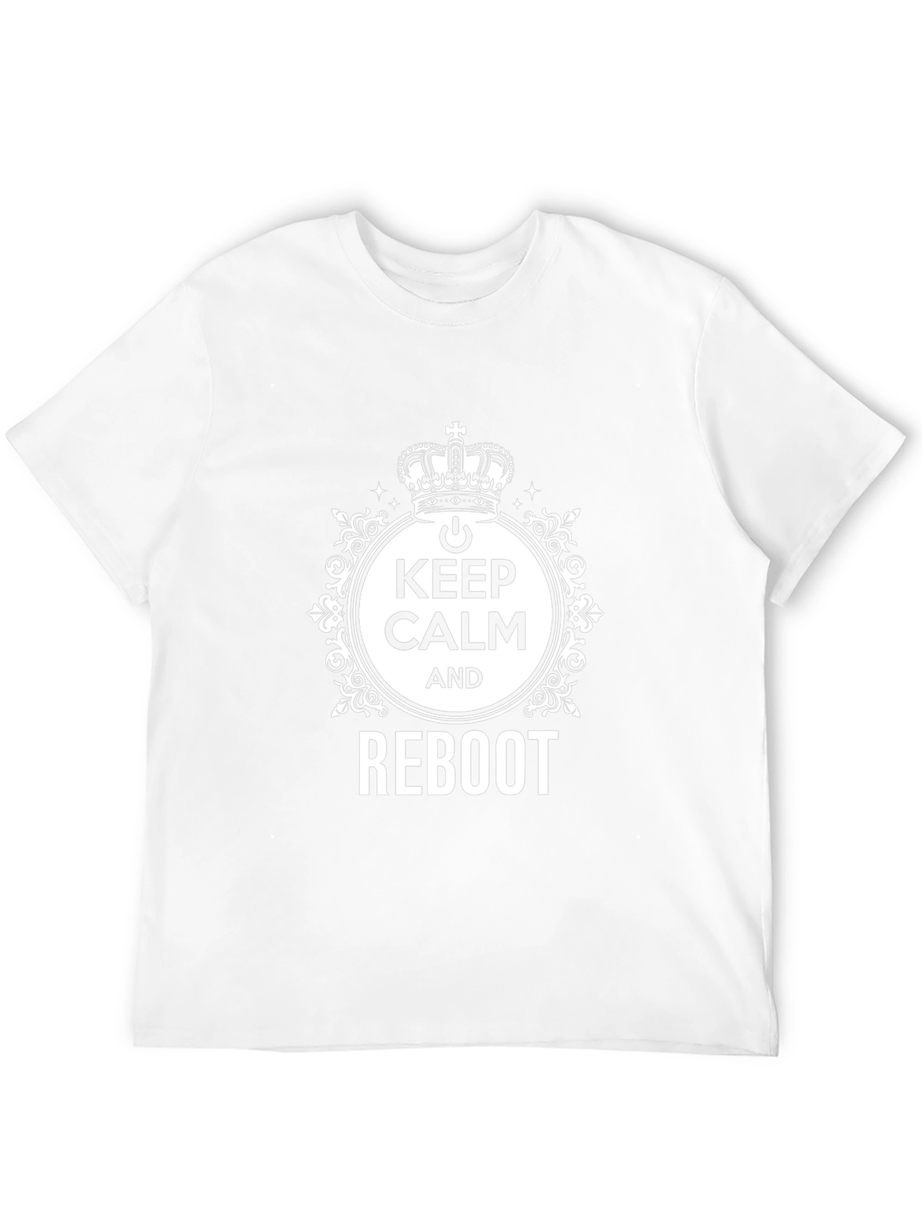 Keep Calm and Reboot Black T-Shirt