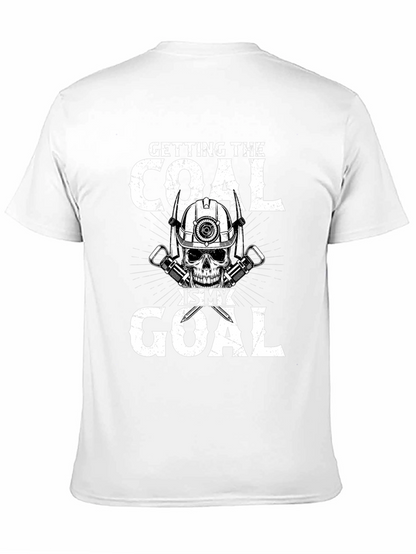 Coal Miner Skull Graphic T-Shirt