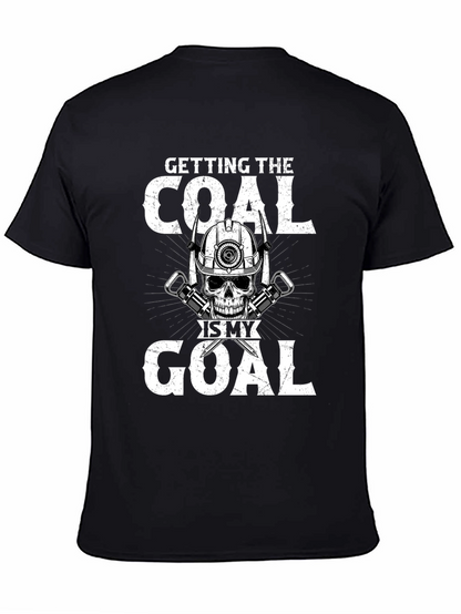Coal Miner Skull Graphic T-Shirt