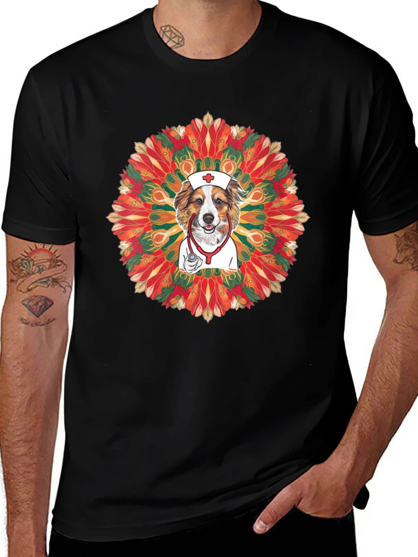 Dog Nurse Mandala T-Shirt