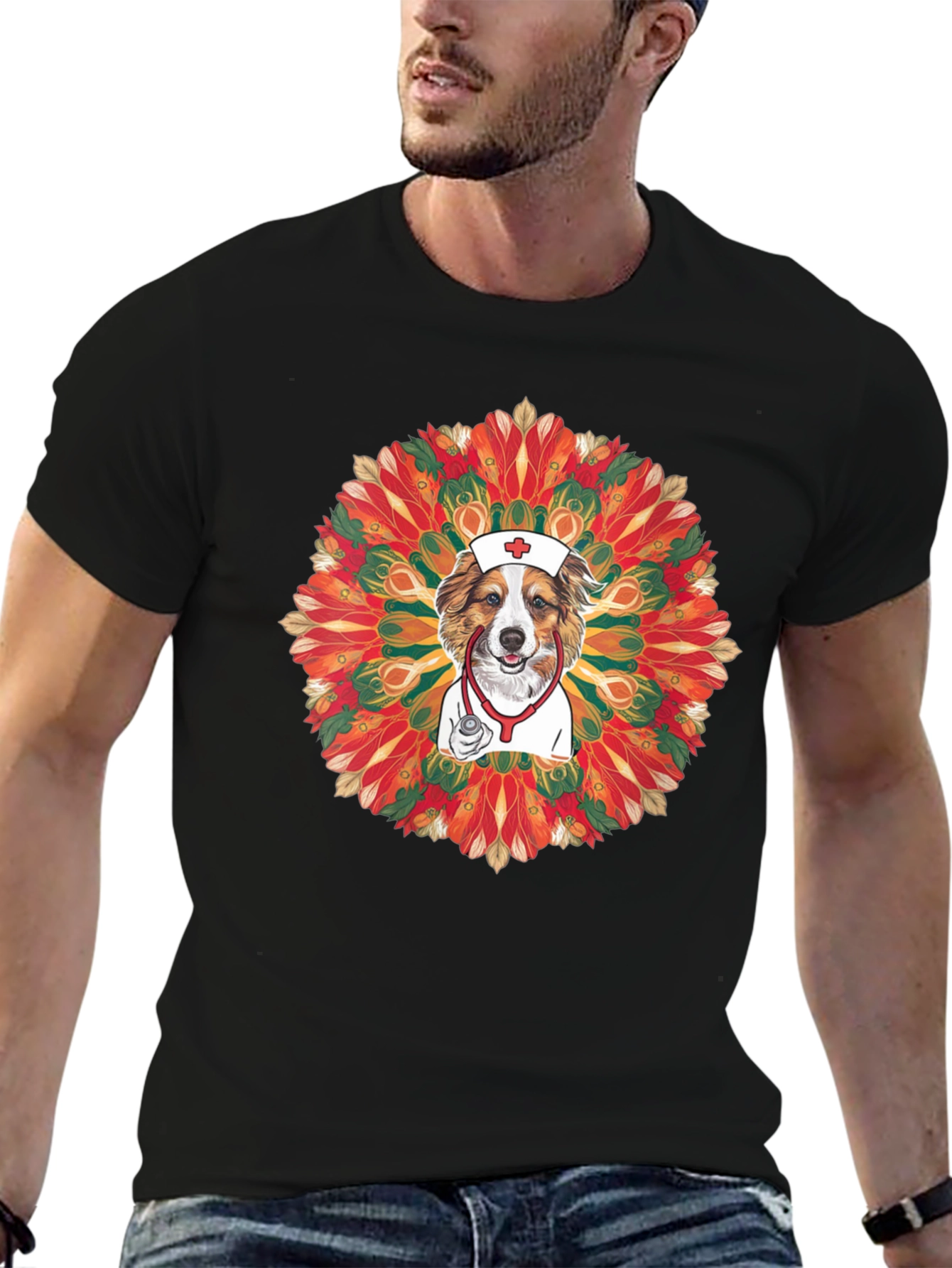Dog Nurse Mandala T-Shirt